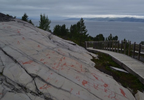 Alta Museum rock carvings with boardwalk